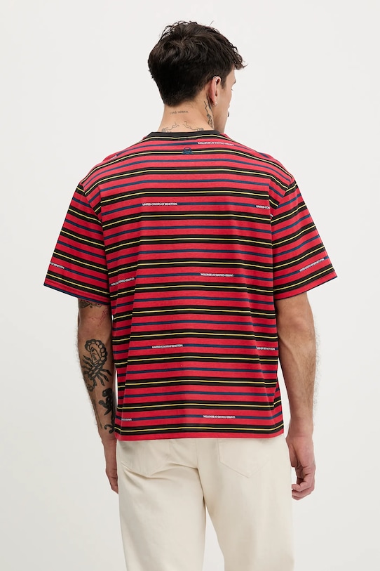 Βαμβακερό μπλουζάκι United Colors of Benetton x Stranger Things 3LQMU10BC κόκκινο