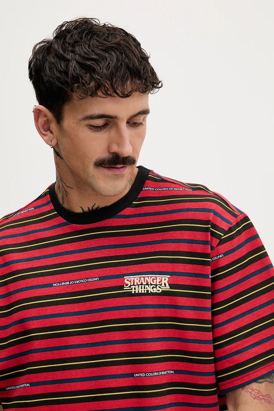Βαμβακερό μπλουζάκι United Colors of Benetton x Stranger Things 3LQMU10BC