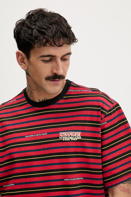 Βαμβακερό μπλουζάκι United Colors of Benetton x Stranger Things 3LQMU10BC