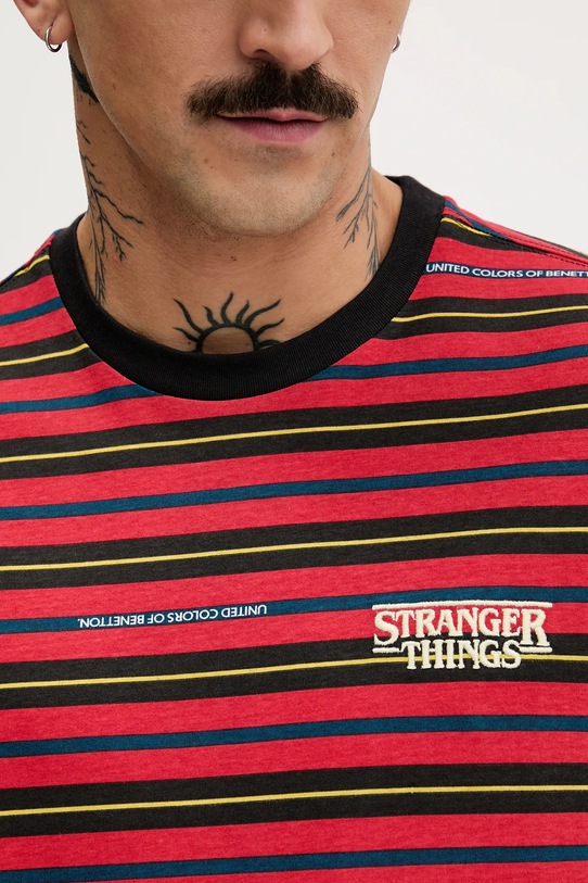 Βαμβακερό μπλουζάκι United Colors of Benetton x Stranger Things 3LQMU10BC