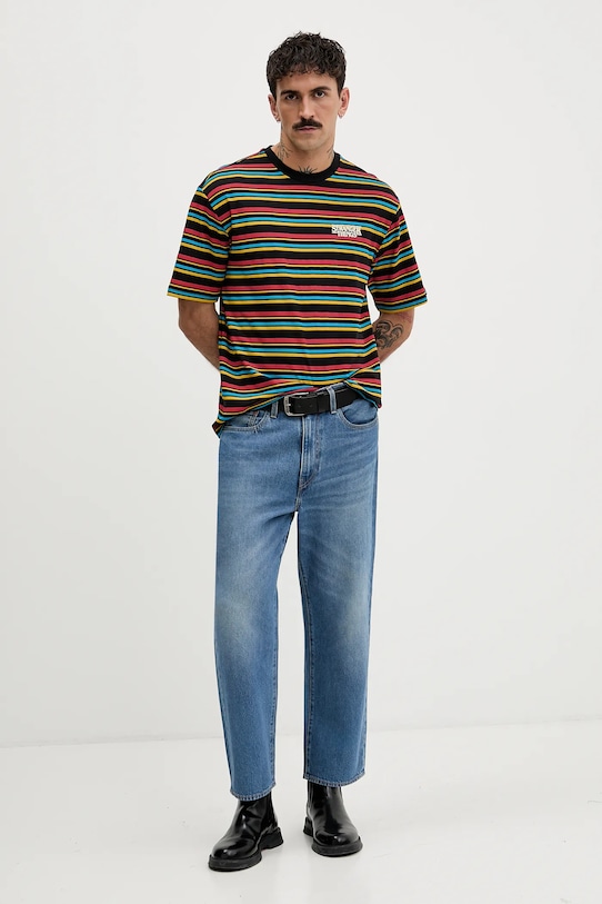 Oblečenie Bavlnené tričko United Colors of Benetton x Stranger Things 3LQMU10BC čierna