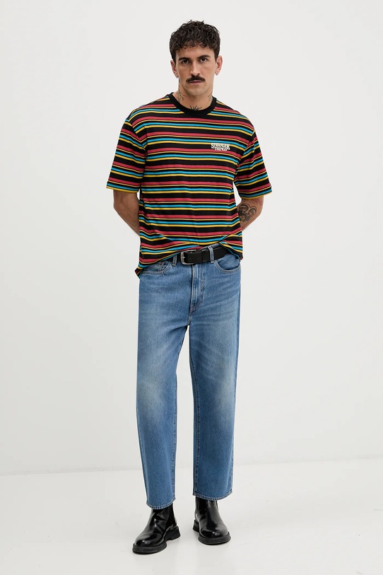 Ruházat United Colors of Benetton pamut póló x Stranger Things 3LQMU10BC fekete