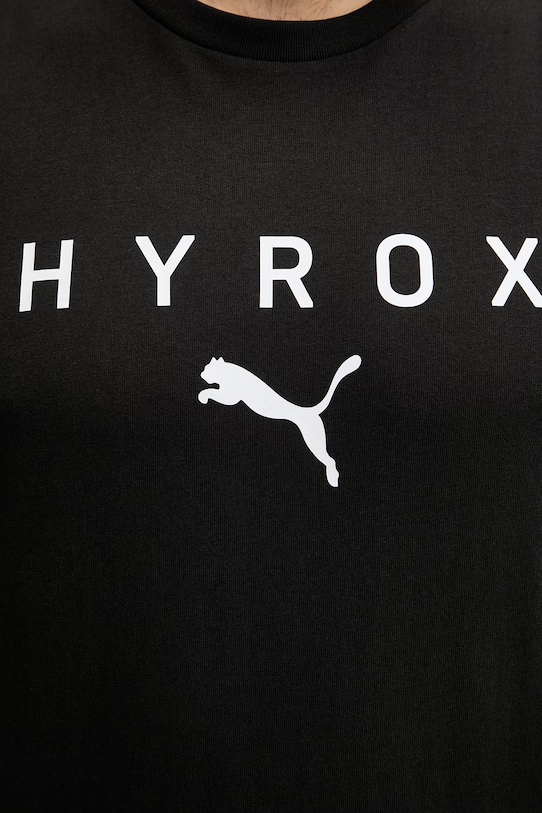 Puma t-shirt treningowy bawełniany Cutoff tank HYROX 527176 czarny