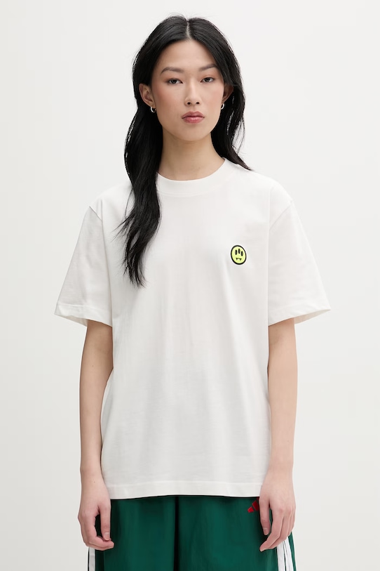 Odzież Barrow T-shirt bawełniany S6BWUATH003 beżowy