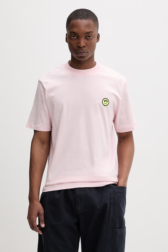 Barrow T-shirt bawełniany różowy S6BWUATH003