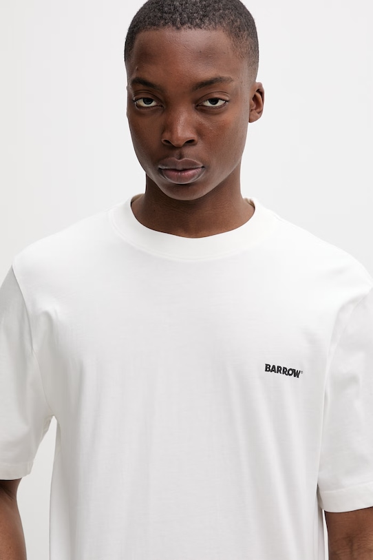 Barrow T-shirt basic damski bawełniany beżowy S6BWUATH010