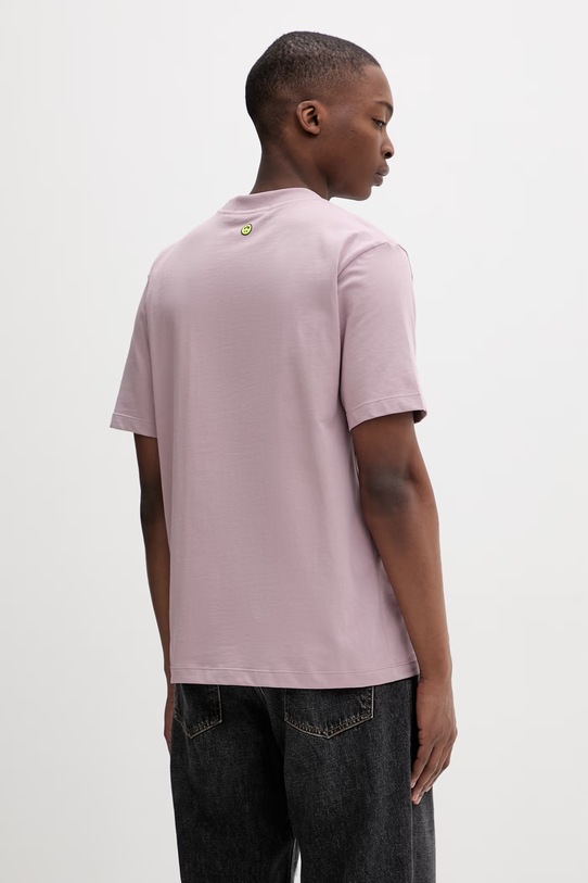 Odzież Barrow T-shirt basic damski bawełniany S6BWUATH010 różowy