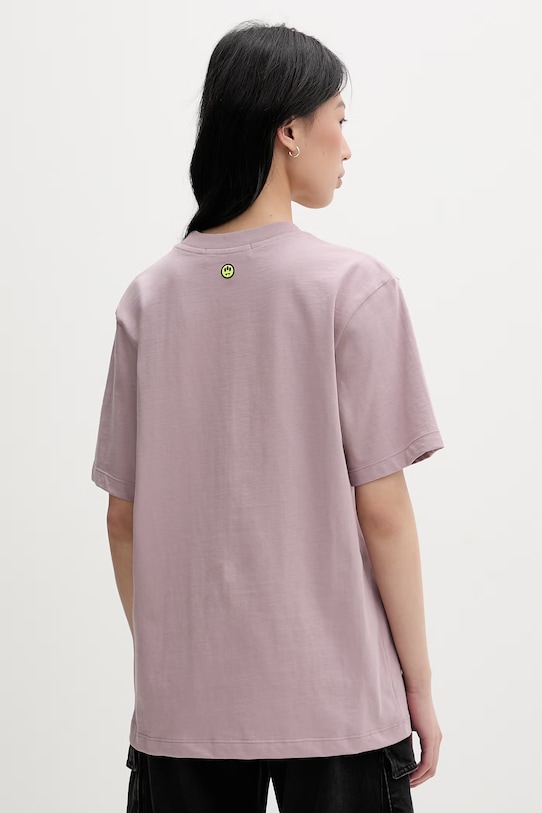 Odzież Barrow T-shirt bawełniany S6BWUATH010 różowy