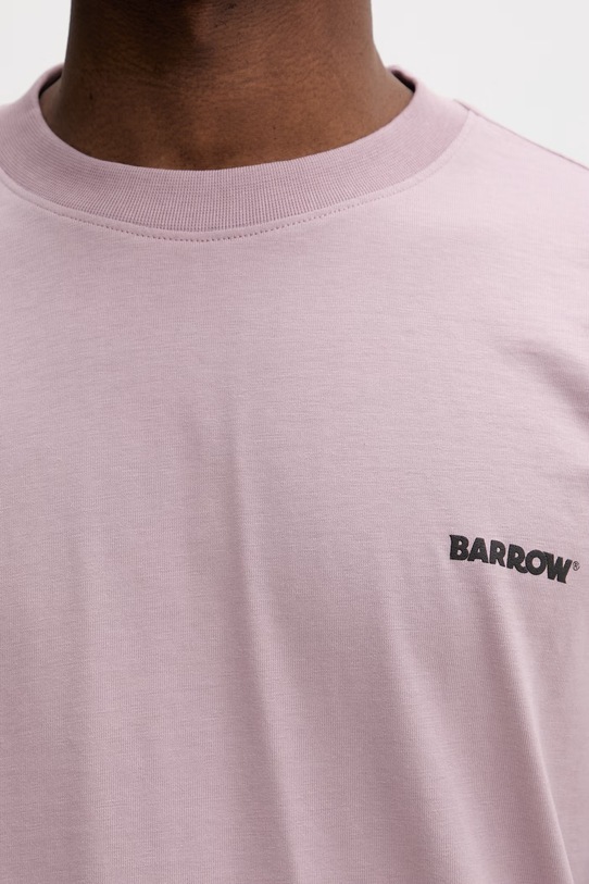 Barrow T-shirt basic damski bawełniany różowy S6BWUATH010