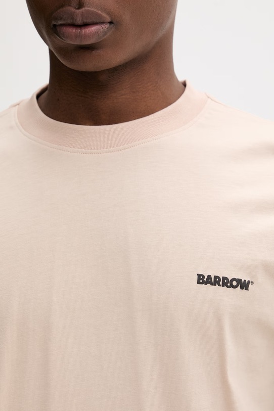 Barrow T-shirt basic damski bawełniany S6BWUATH010 beżowy