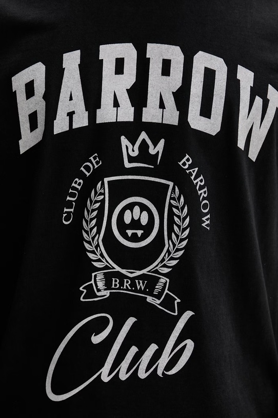Barrow t-shirt damski bawełniany czarny S6BWUATH019