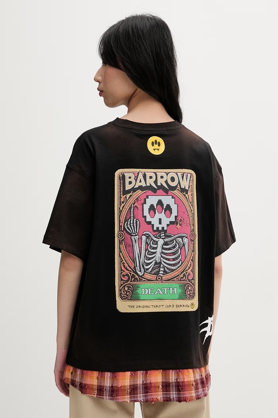 Barrow T-shirt bawełniany czarny S6BWUATH022