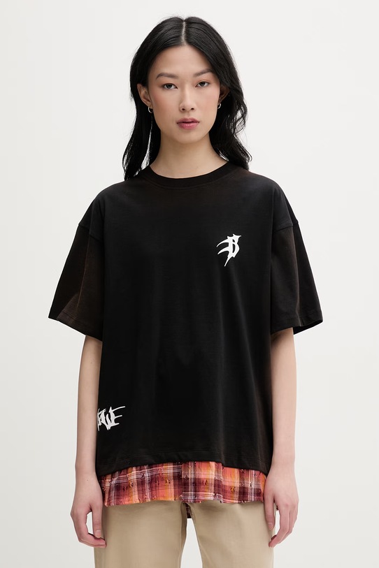 Odzież Barrow T-shirt bawełniany S6BWUATH022 czarny