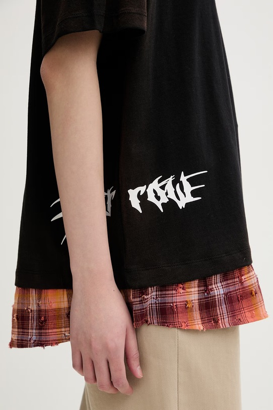 Barrow T-shirt bawełniany S6BWUATH022 czarny