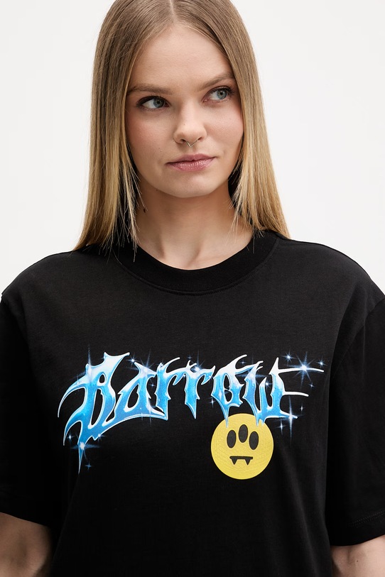 Barrow t-shirt bawełniany czarny S6BWUATH025