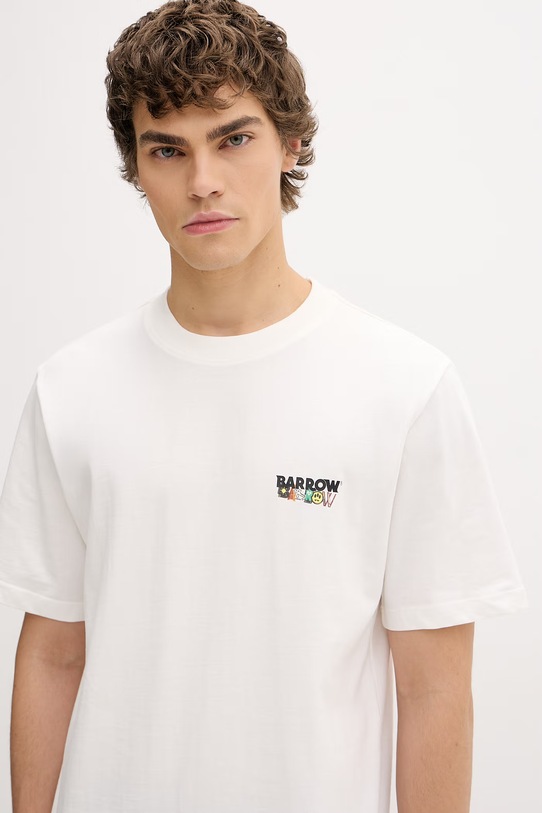 Barrow t-shirt bawełniany biały S6BWUATH032