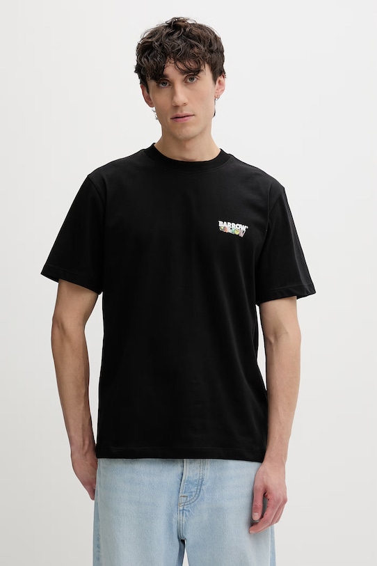 Barrow t-shirt pamut anyagú fekete S6BWUATH032