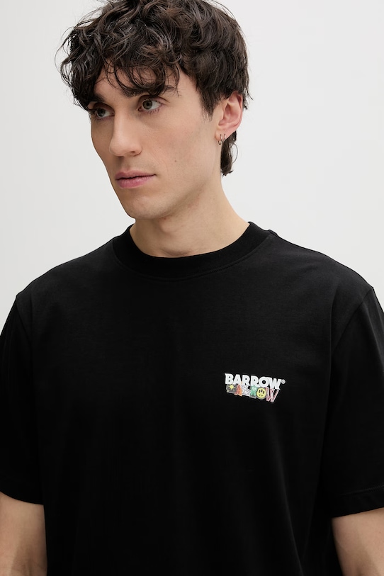 Barrow t-shirt pamut anyagú fekete S6BWUATH032