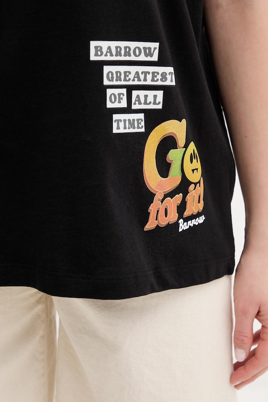 Barrow majica od pamuka S6BWUATH033 crna