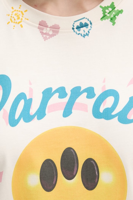 Barrow t-shirt bawełniany S6BWUATH069 beżowy