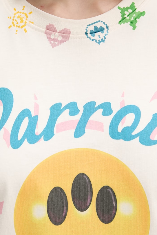 Barrow t-shirt bawełniany S6BWUATH069 beżowy