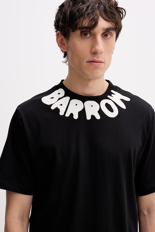 Barrow t-shirt bawełniany czarny S6BWUATH071