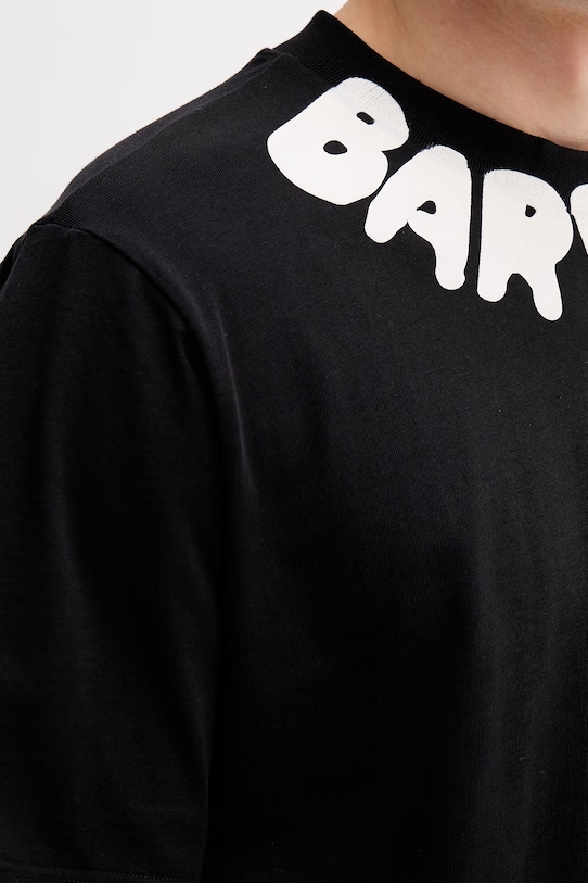 Barrow t-shirt bawełniany S6BWUATH071 czarny