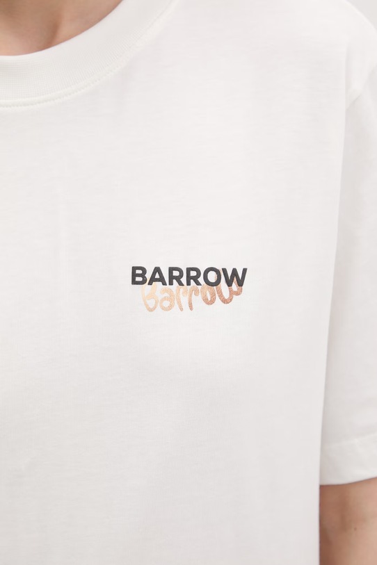 Barrow t-shirt bawełniany beżowy S6BWUATH076