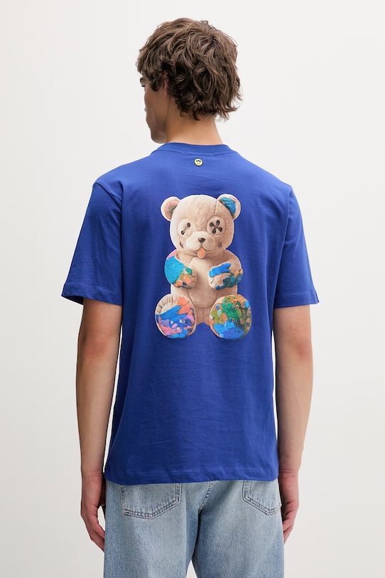 Barrow t-shirt bawełniany granatowy S6BWUATH076