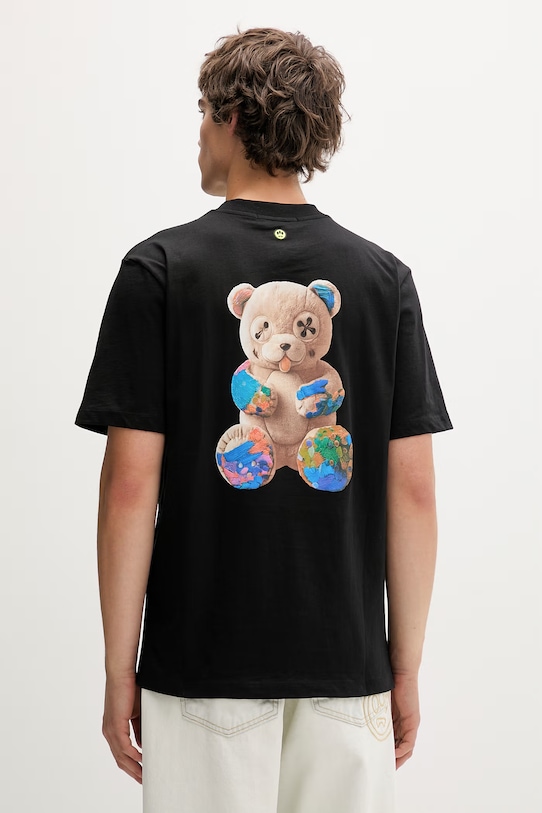 Bavlnené tričko Barrow potlač čierna S6BWUATH076