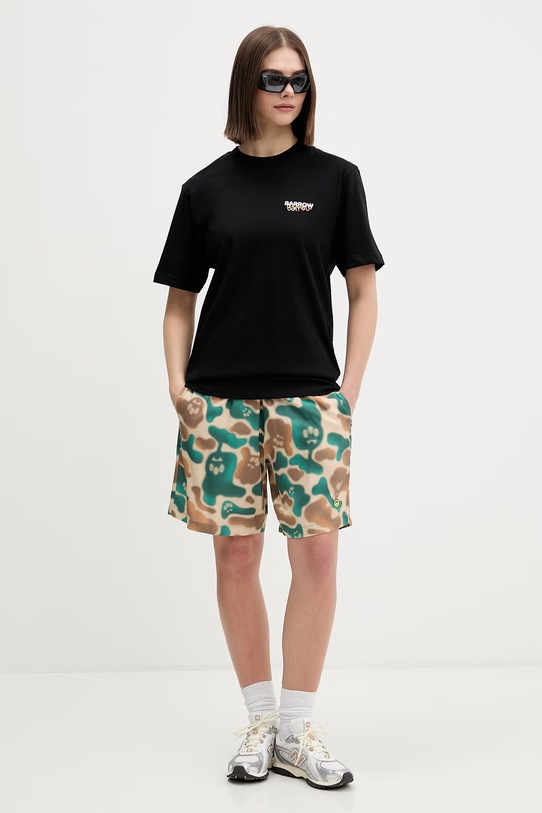 Barrow t-shirt bawełniany S6BWUATH076 czarny SS26