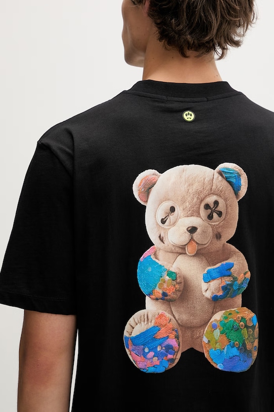 Bavlnené tričko Barrow S6BWUATH076 čierna