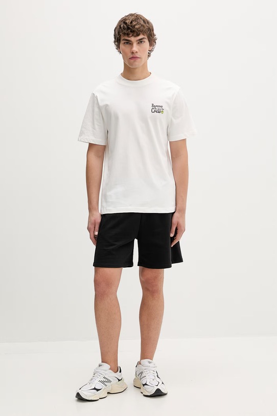 Barrow t-shirt bawełniany S6BWUATH077 beżowy SS26