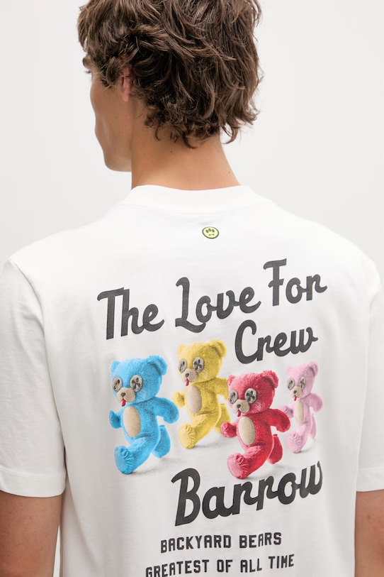 Bavlnené tričko Barrow S6BWUATH077 béžová