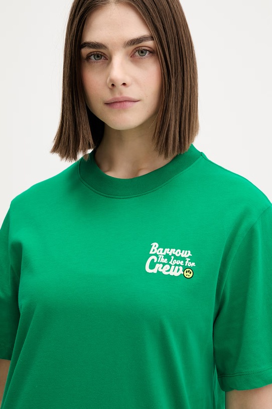 Barrow t-shirt bawełniany zielony S6BWUATH077