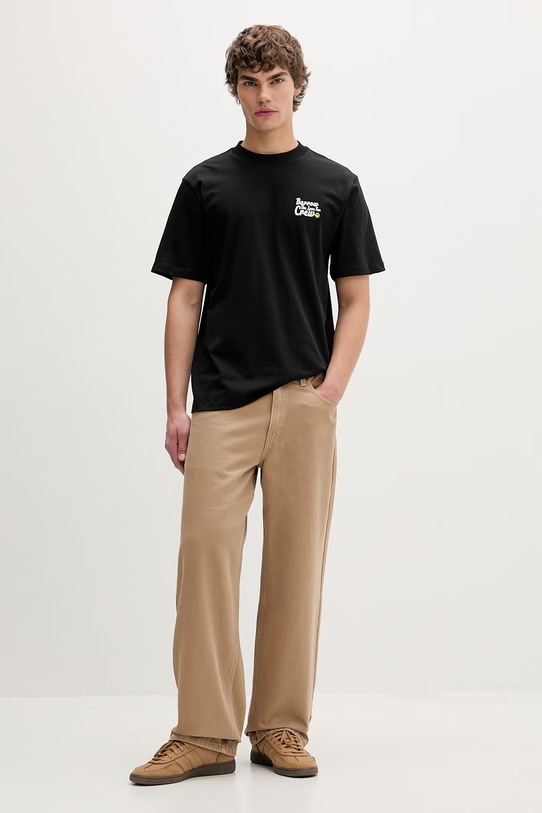 Barrow t-shirt bawełniany S6BWUATH077 czarny SS26