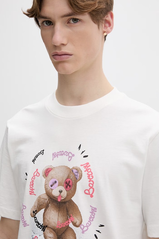 Barrow t-shirt bawełniany beżowy S6BWUATH078