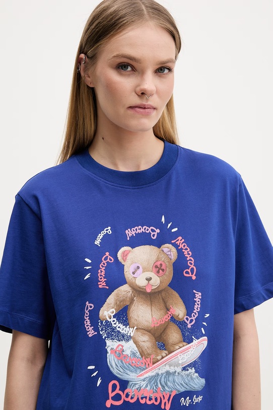 Barrow t-shirt bawełniany granatowy S6BWUATH078