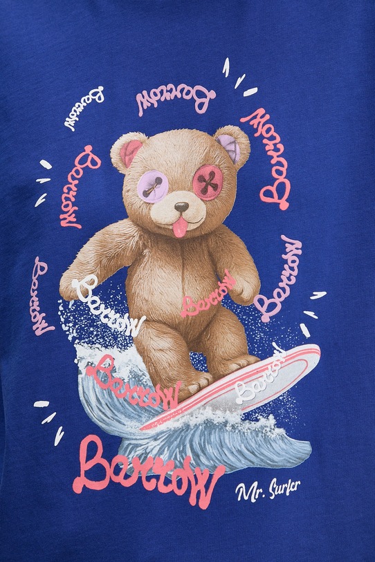 Barrow t-shirt bawełniany S6BWUATH078 granatowy