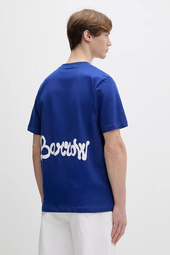 Bavlnené tričko Barrow S6BWUATH078 tmavomodrá