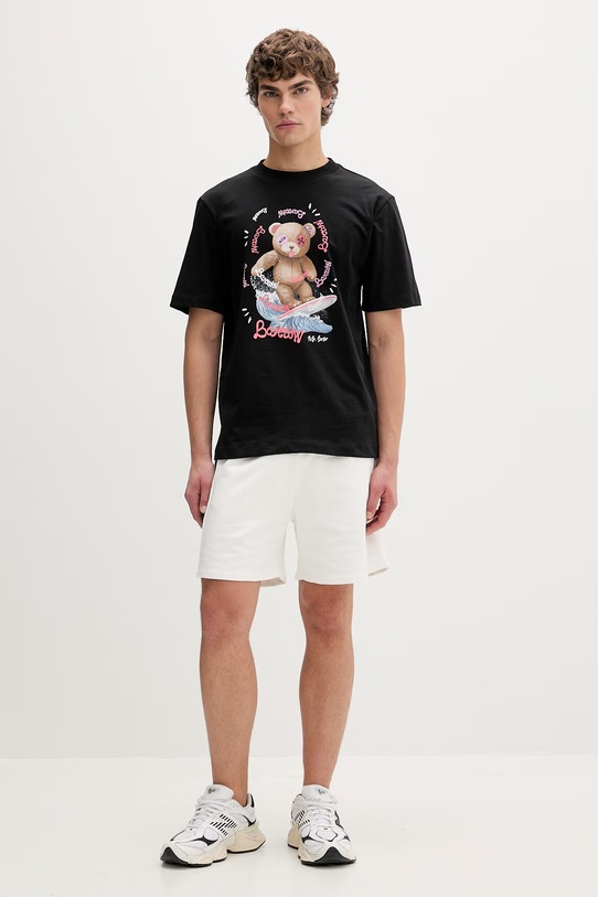 Barrow t-shirt bawełniany S6BWUATH078 czarny SS26