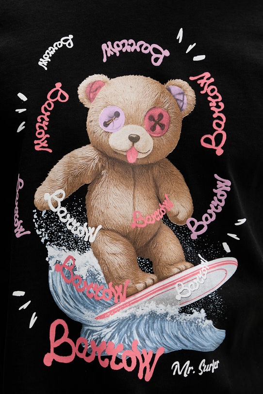 Barrow t-shirt bawełniany S6BWUATH078 czarny