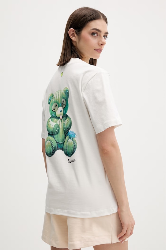 Odzież Barrow t-shirt bawełniany S6BWUATH079 biały