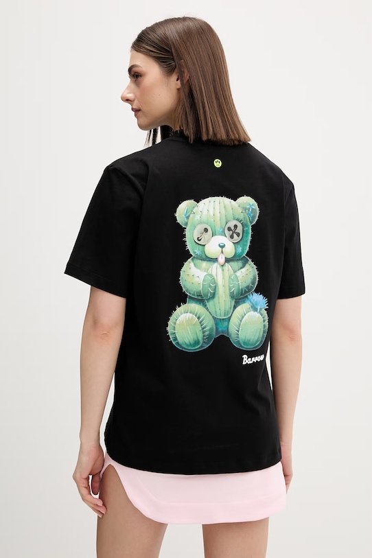 Barrow t-shirt bawełniany czarny S6BWUATH079
