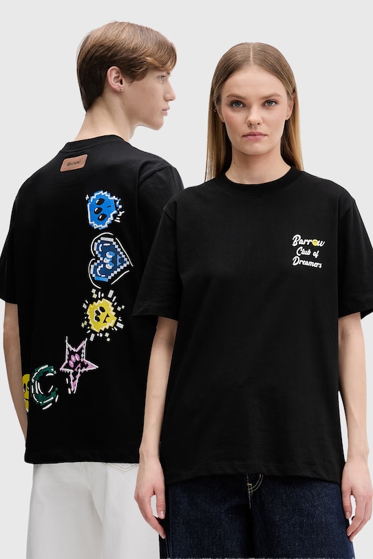 Barrow pamut póló pamut fekete S6BWUATH082