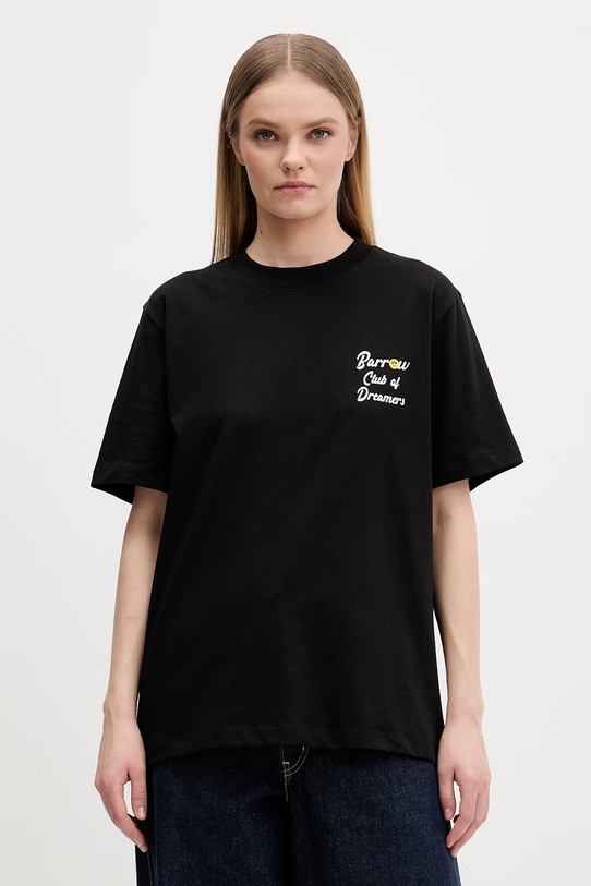 Odzież Barrow t-shirt bawełniany S6BWUATH082 czarny