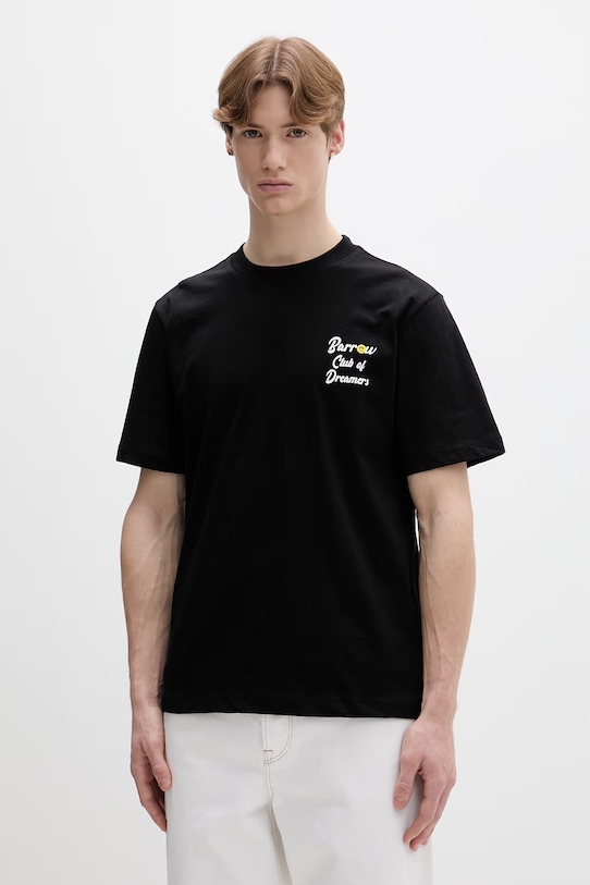 Bavlnené tričko Barrow S6BWUATH082 čierna