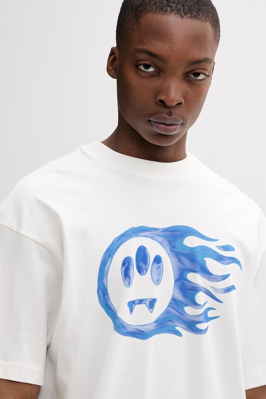 Barrow T-shirt bawełniany beżowy S6BWUATH083