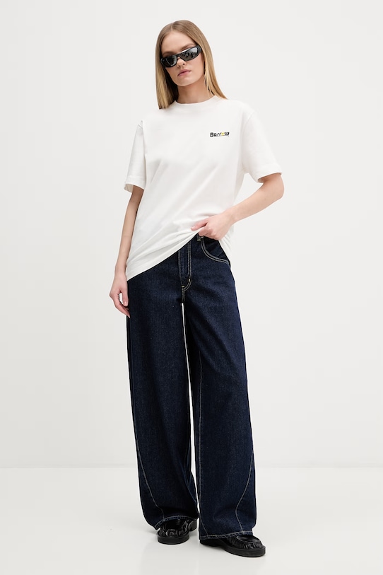 Ruházat Barrow pamut póló S6BWUATH085 bézs