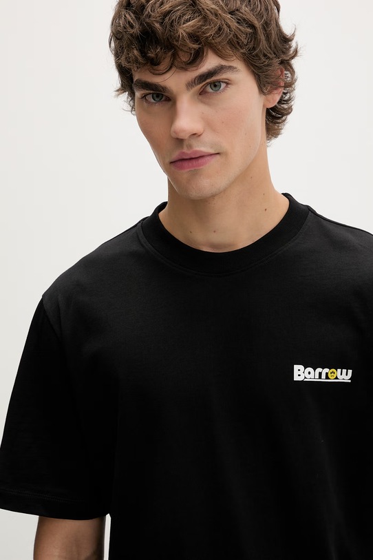 Barrow t-shirt bawełniany czarny S6BWUATH085